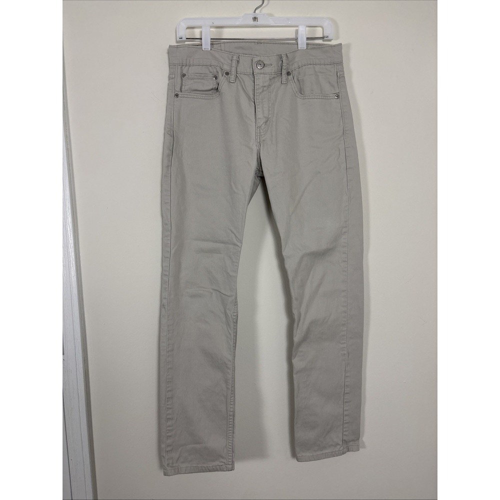 Levis 511 Jeans Men 32x32 Slim Fit Khaki Denim Pants Beige/Tan Preppy Cotton Y2k